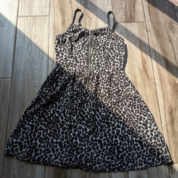 Divided by H&M Leopard Print Plaid Sleeveless Dress - US 2, EUR 34 - Picture 2 of 6
